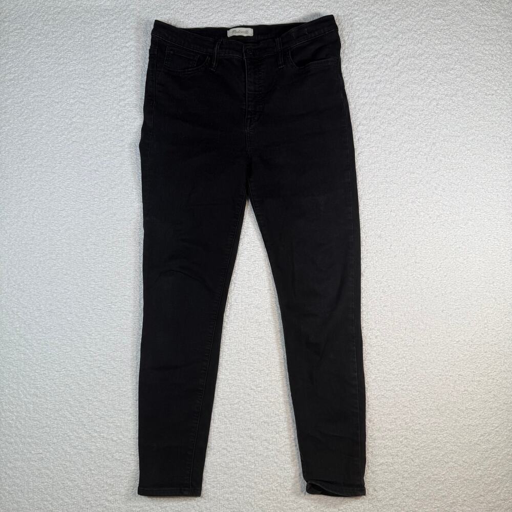 Madewell womens roadtripper size 31 black denim jeans skinny